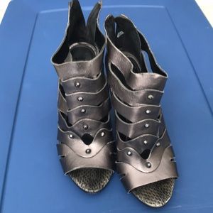 White House Black Market Platinum Grey High Heels